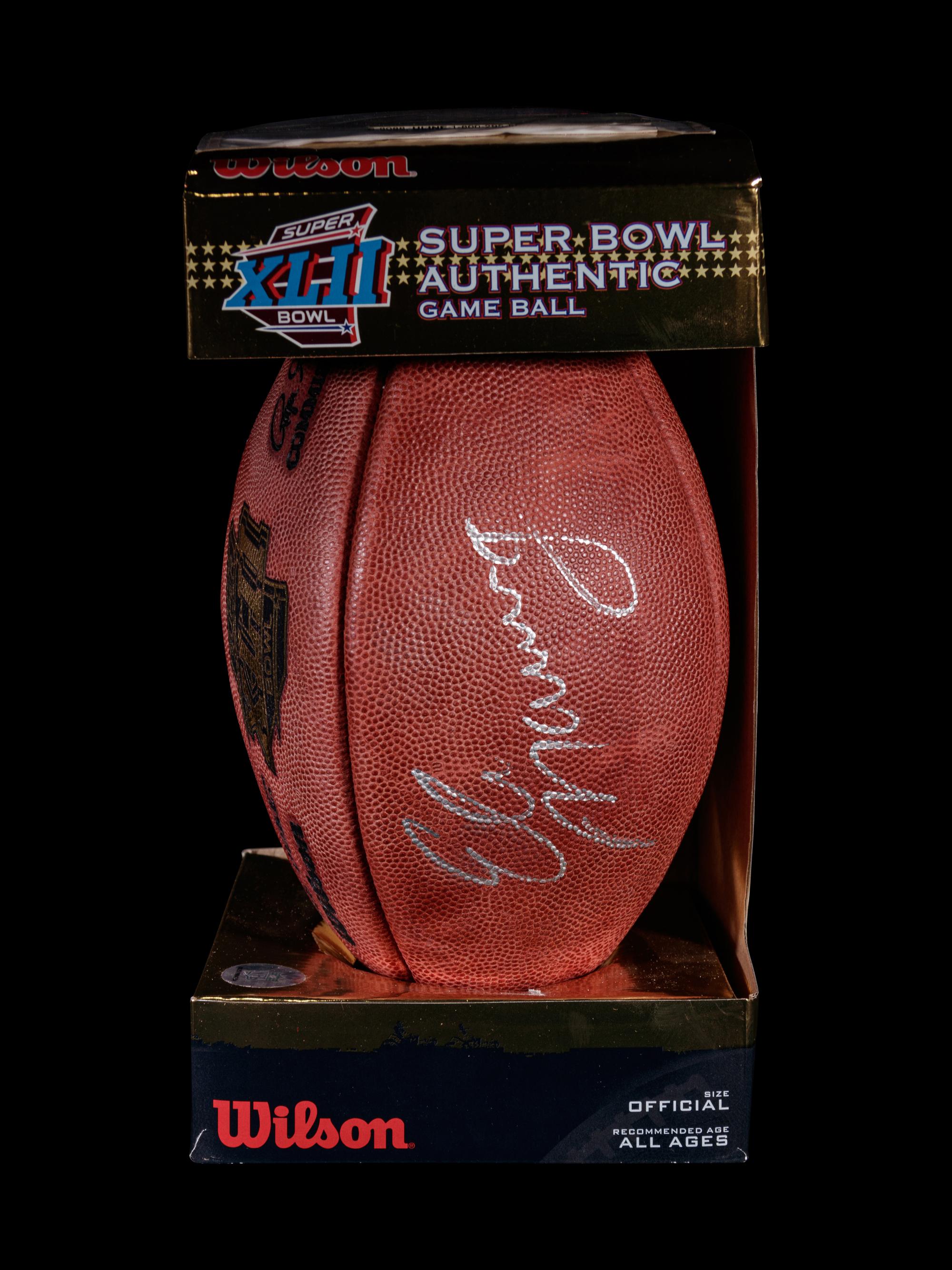 An Eli Manning Signed Super Bowl XLII Wilson Game Football,