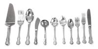 An American Silver Partial Flatware Service, Towle Silversmiths, Newburyport, MA, in French Provincial pattern, comprising: 12 dinner k