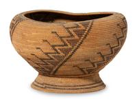Yokut Chalice-Shaped Polychrome Basket