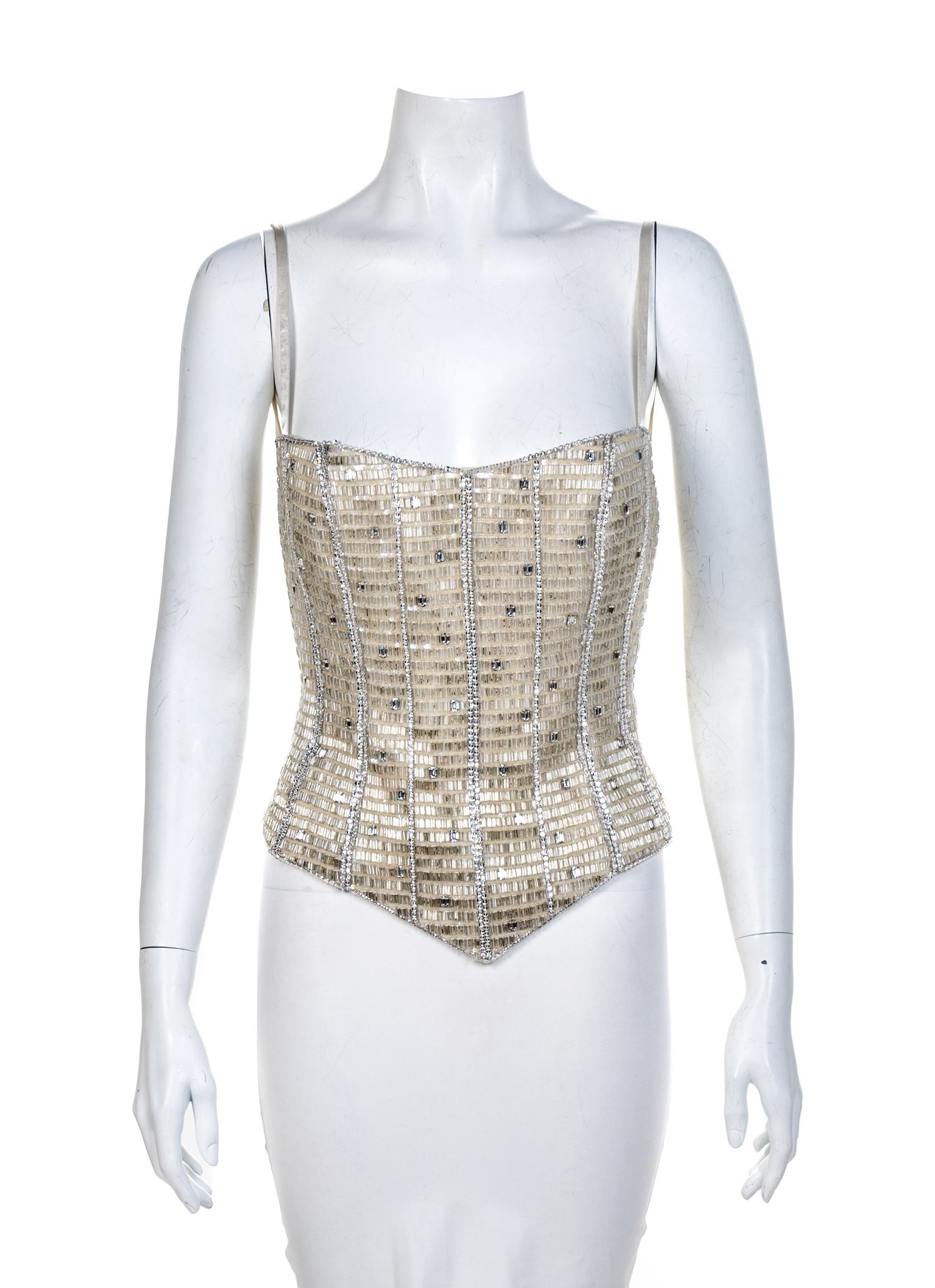Two Beaded Tops: Badgley Mischka and J&M Costumers Hollywood, 1990-2000s No size label