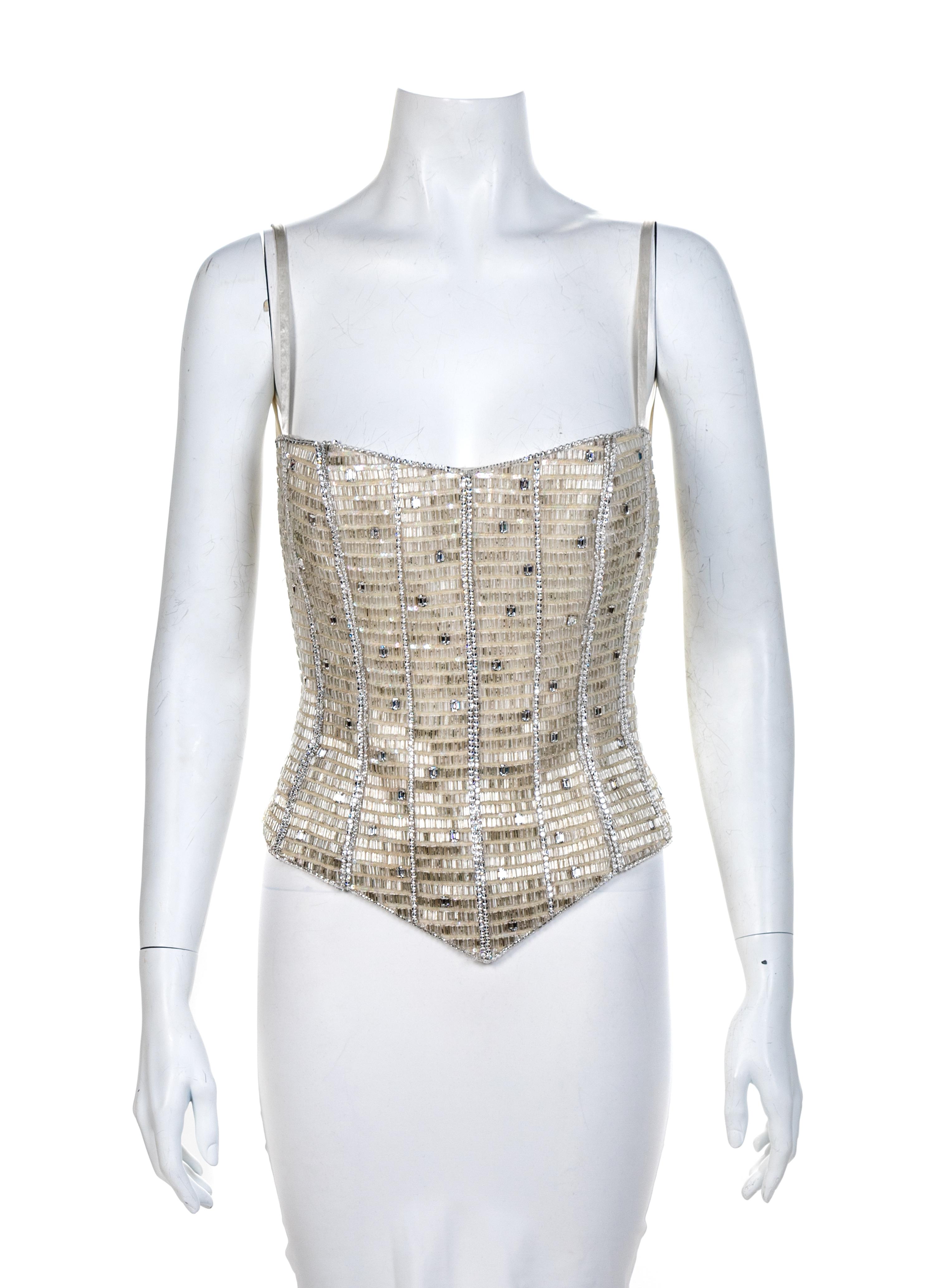Two Beaded Tops: Badgley Mischka and J&M Costumers Hollywood, 1990-2000s No size label