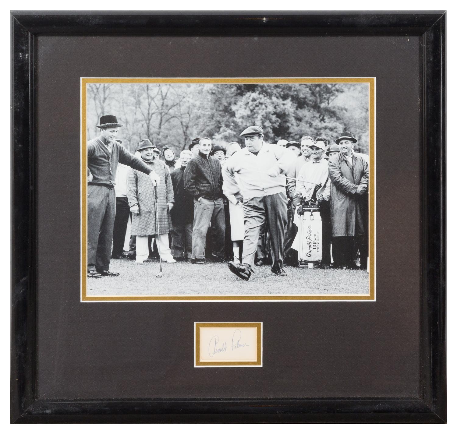 An Arnold Palmer Clipped Autograph 18 1/2 x 19 1/2 inches overall.