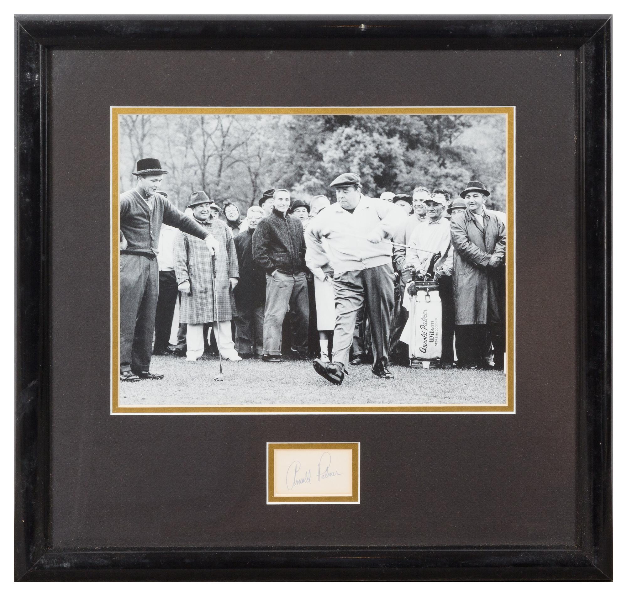 An Arnold Palmer Clipped Autograph 18 1/2 x 19 1/2 inches overall.