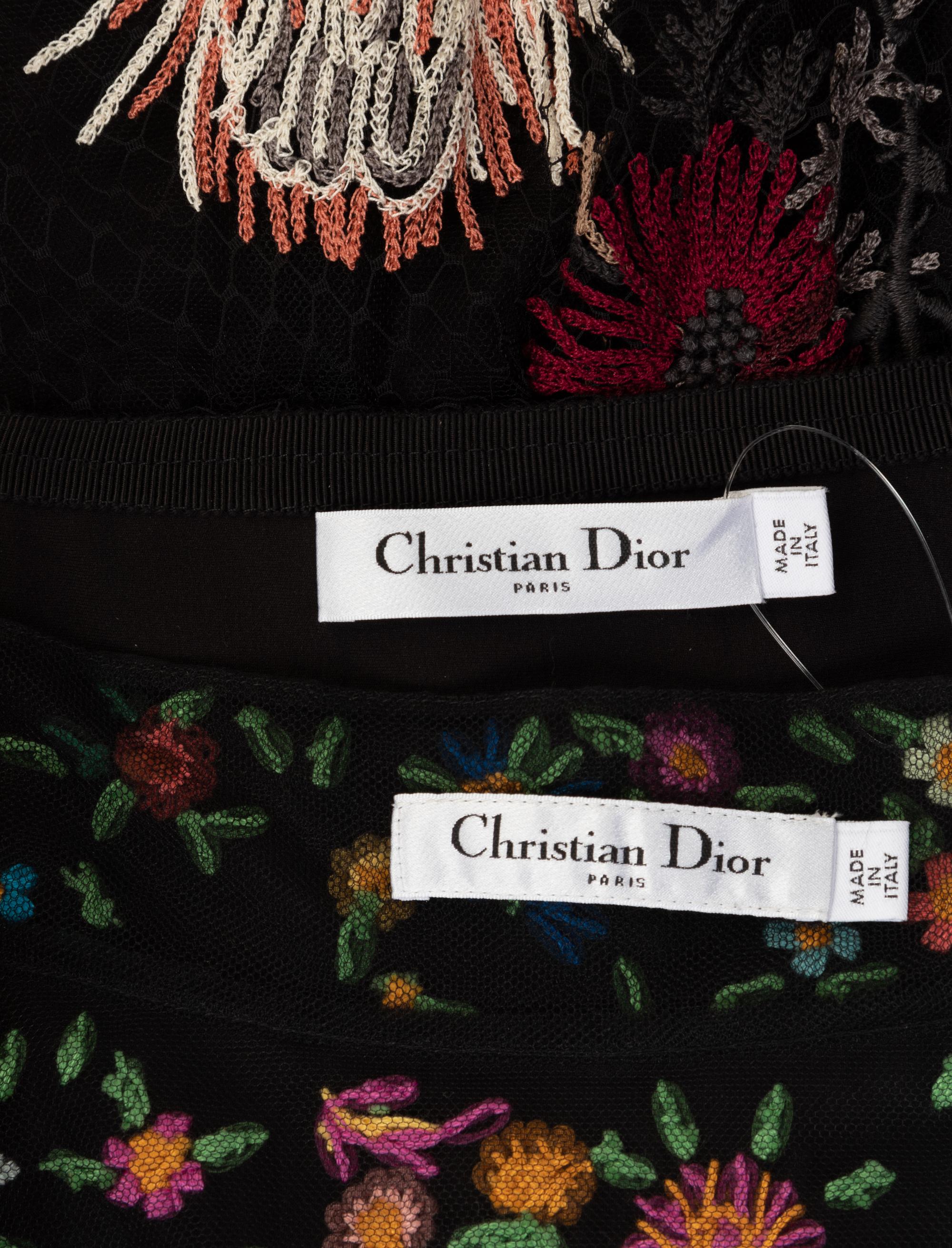 Two Christian Dior Embroidered Skirts