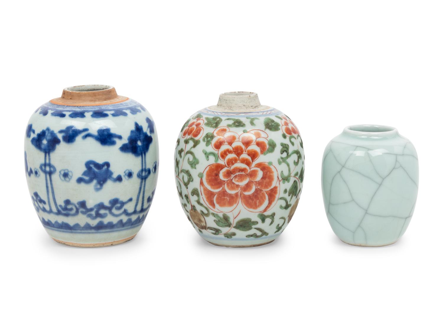 Three Chinese Porcelain Jars