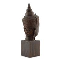 A Thai Style Bronze Head of Buddha