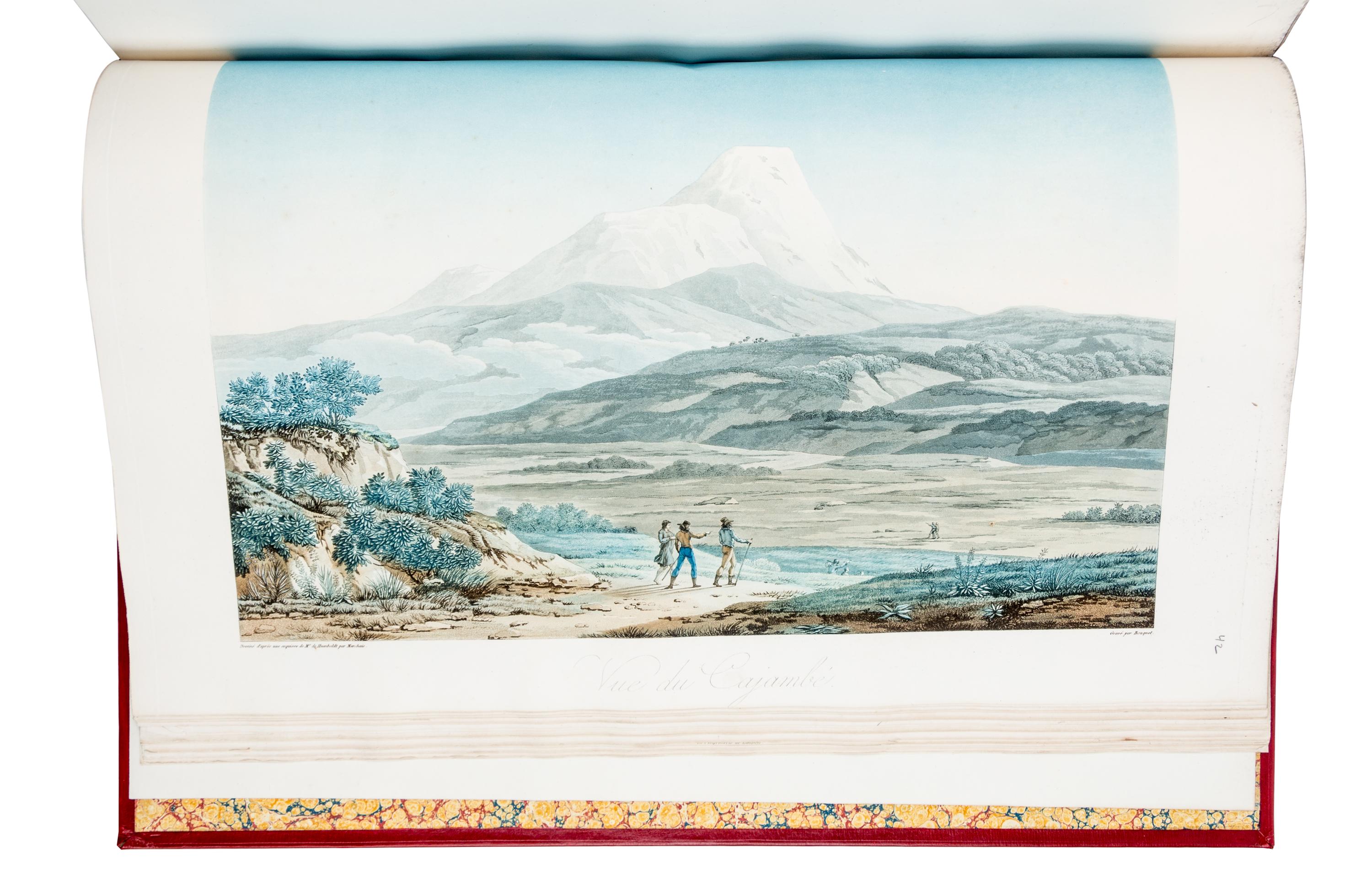 HUMBOLDT & BONPLAND. Vues des Cordillères. PARIS, 1810. FIRST EDITION, AN UNRECORDED ISSUE WITH THE TEXT PRINTED ON VELLUM.