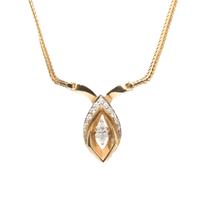 A 14 Karat Yellow Gold and Diamond Necklace, 10.60 dwts.