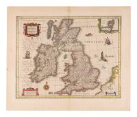 BLAEU, Willem (1571-1638). Britannia Prout Divisa Suit Temporibus Anglo-Saxonum Praesertim Durante Illorum Heptarchia . Amsterdam, ca 1645.