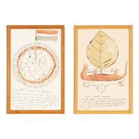 Andy Warhol (American, 1928-1987) — Roast Iguana and Chocolate Balls a la Chambord (two works from Wild Raspberries ), 1959