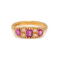 PINK SAPPHIRE AND DIAMOND RING