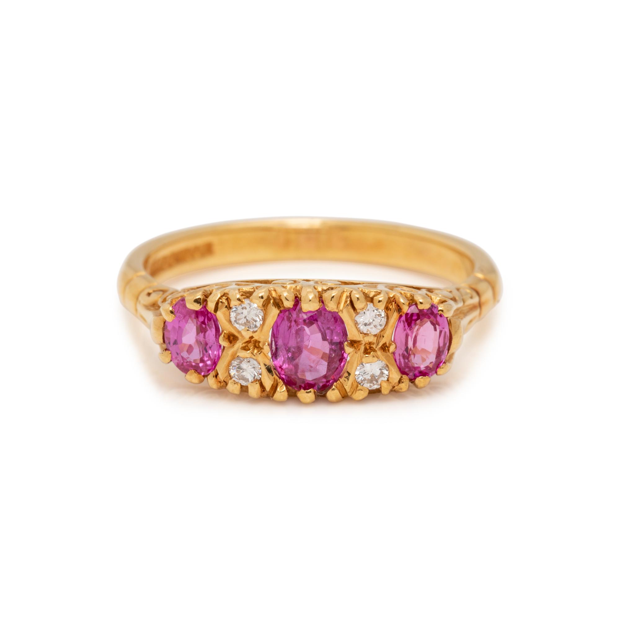 PINK SAPPHIRE AND DIAMOND RING