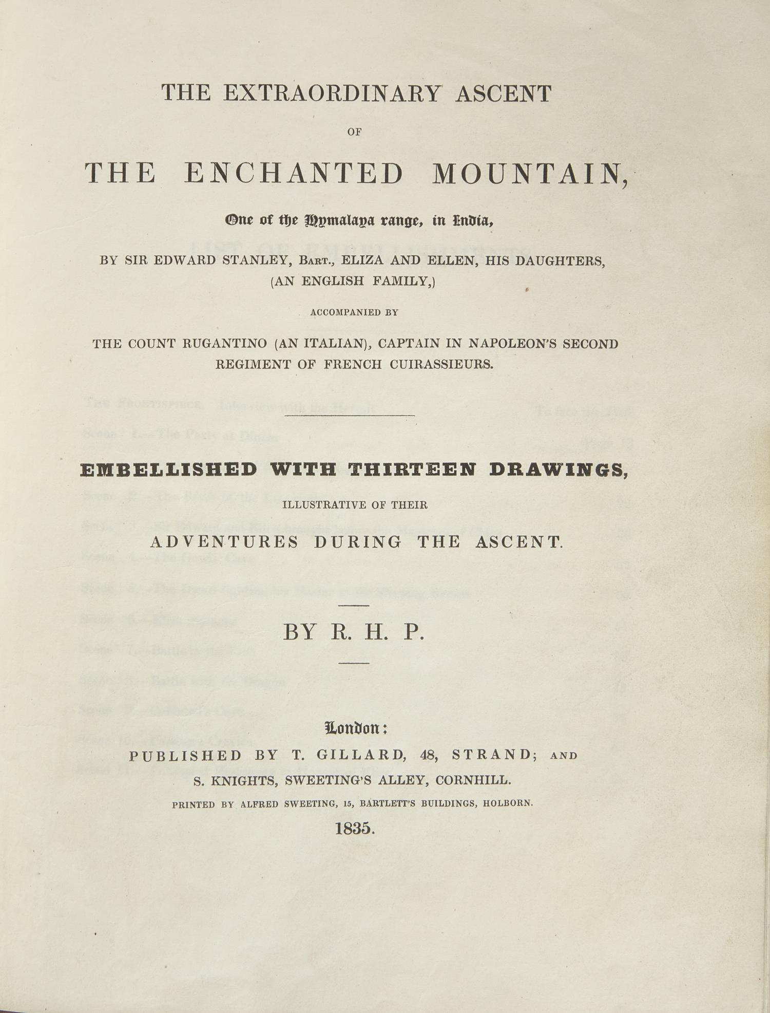 [Color-Plate Books] P(eel)., R.H. The Extraordinary Ascent of the Enchanted Mountain, One of the Hymalaya range, in India...