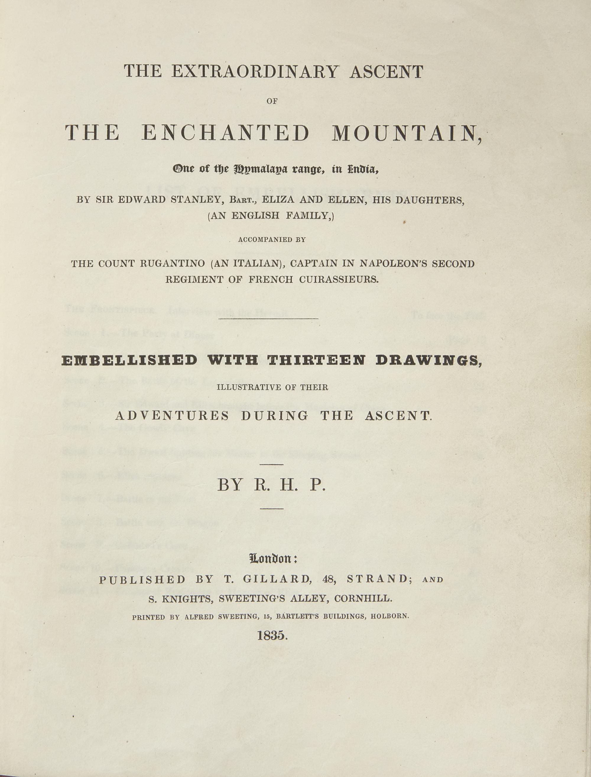 [Color-Plate Books] P(eel)., R.H. The Extraordinary Ascent of the Enchanted Mountain, One of the Hymalaya range, in India...