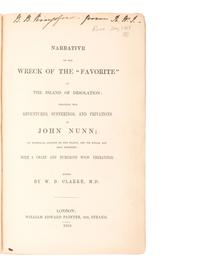 [SHIPWRECK] -- [NUNN, John].