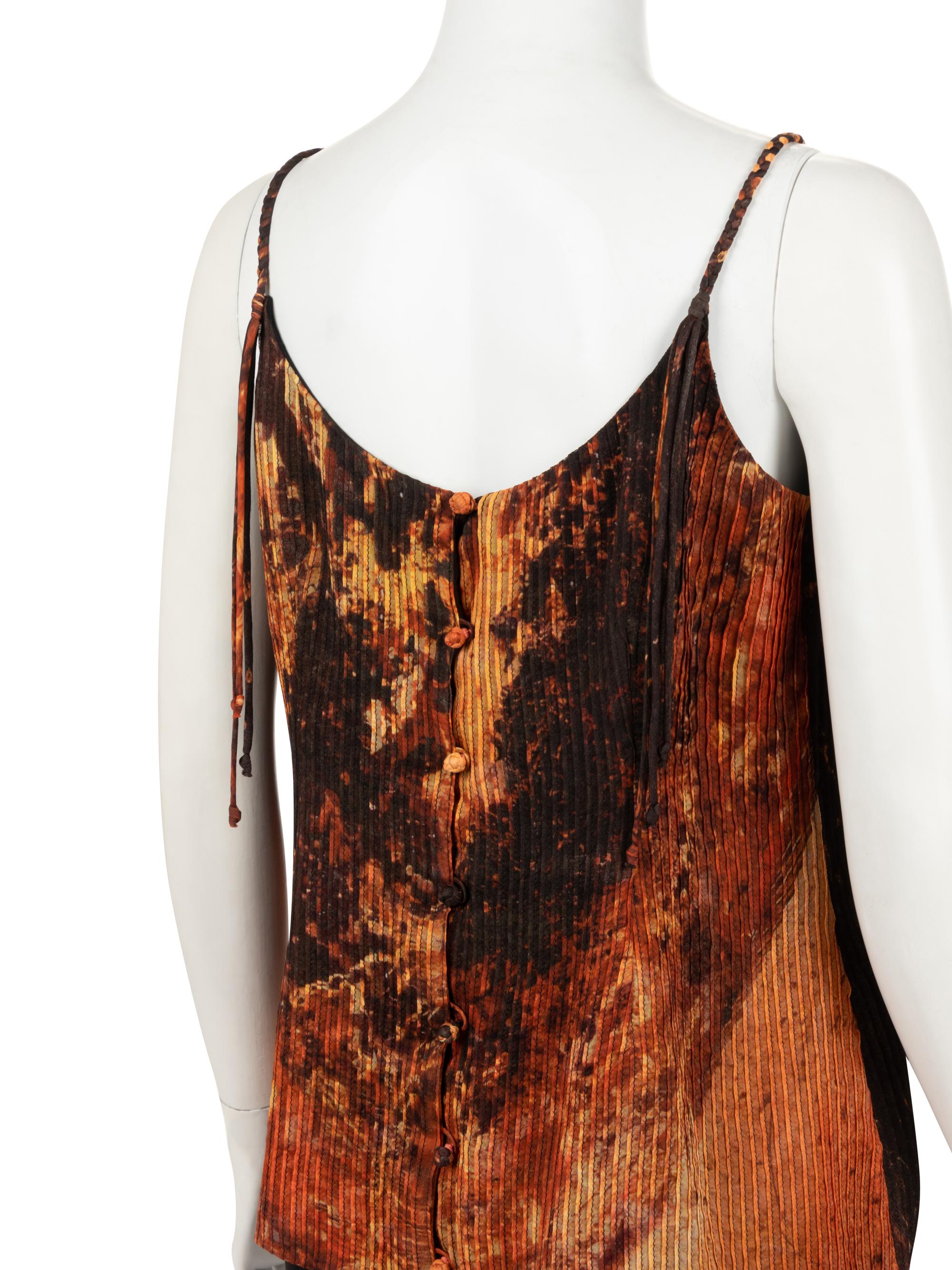 Ralph Rucci Two-Piece Silk Screen-Printed Top Ensemble, Spring 2009