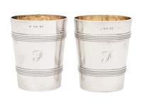 A Pair of George III Silver Tumblers