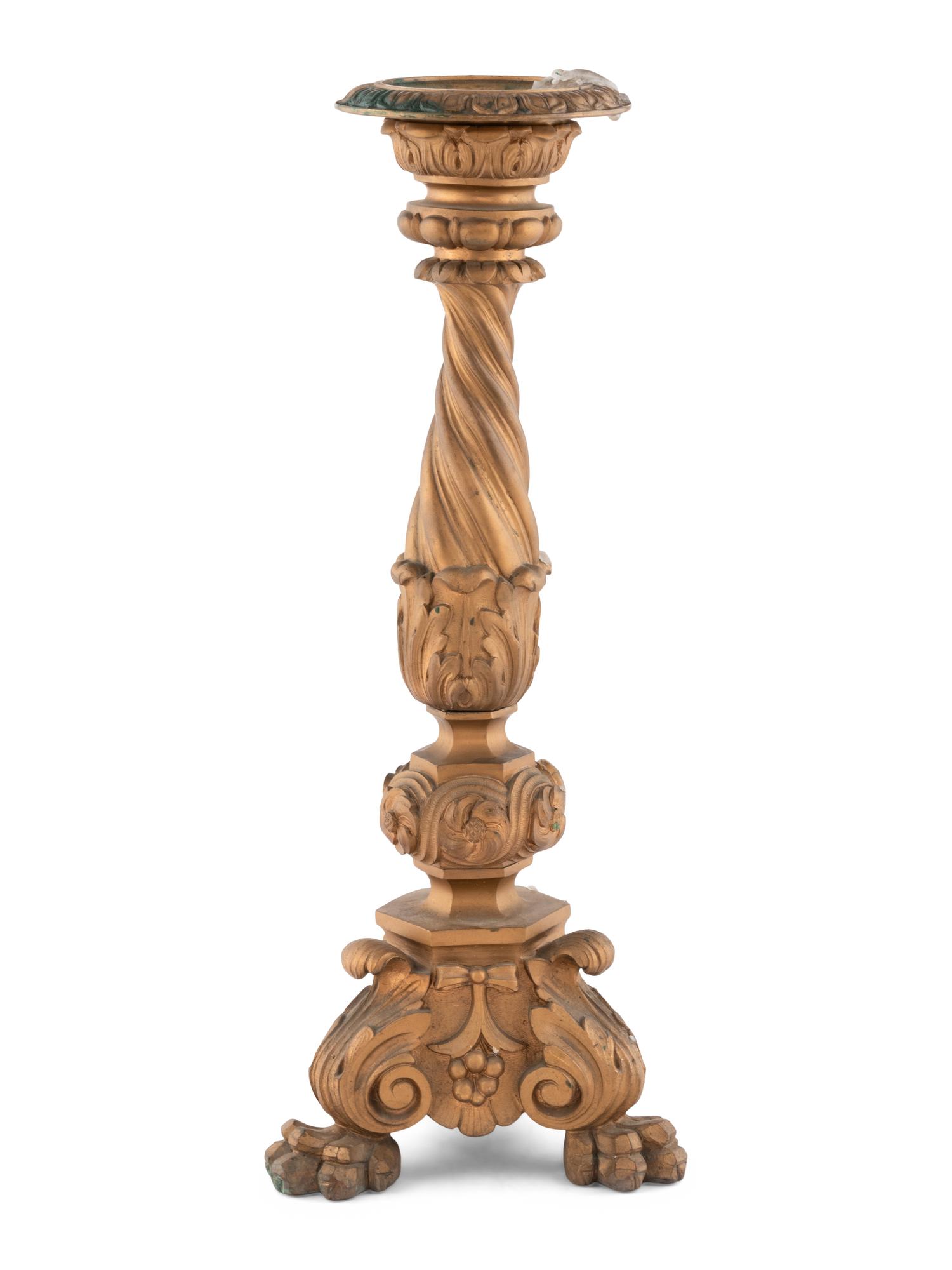 A Gilt Bronze Pricket Stick