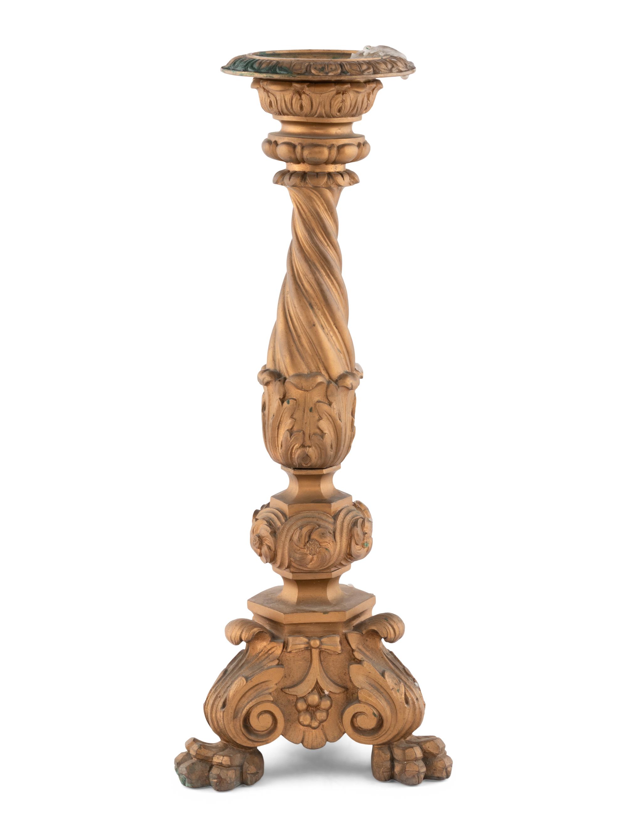 A Gilt Bronze Pricket Stick