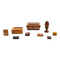 A Group of Eight English and Continental Wood Boxes