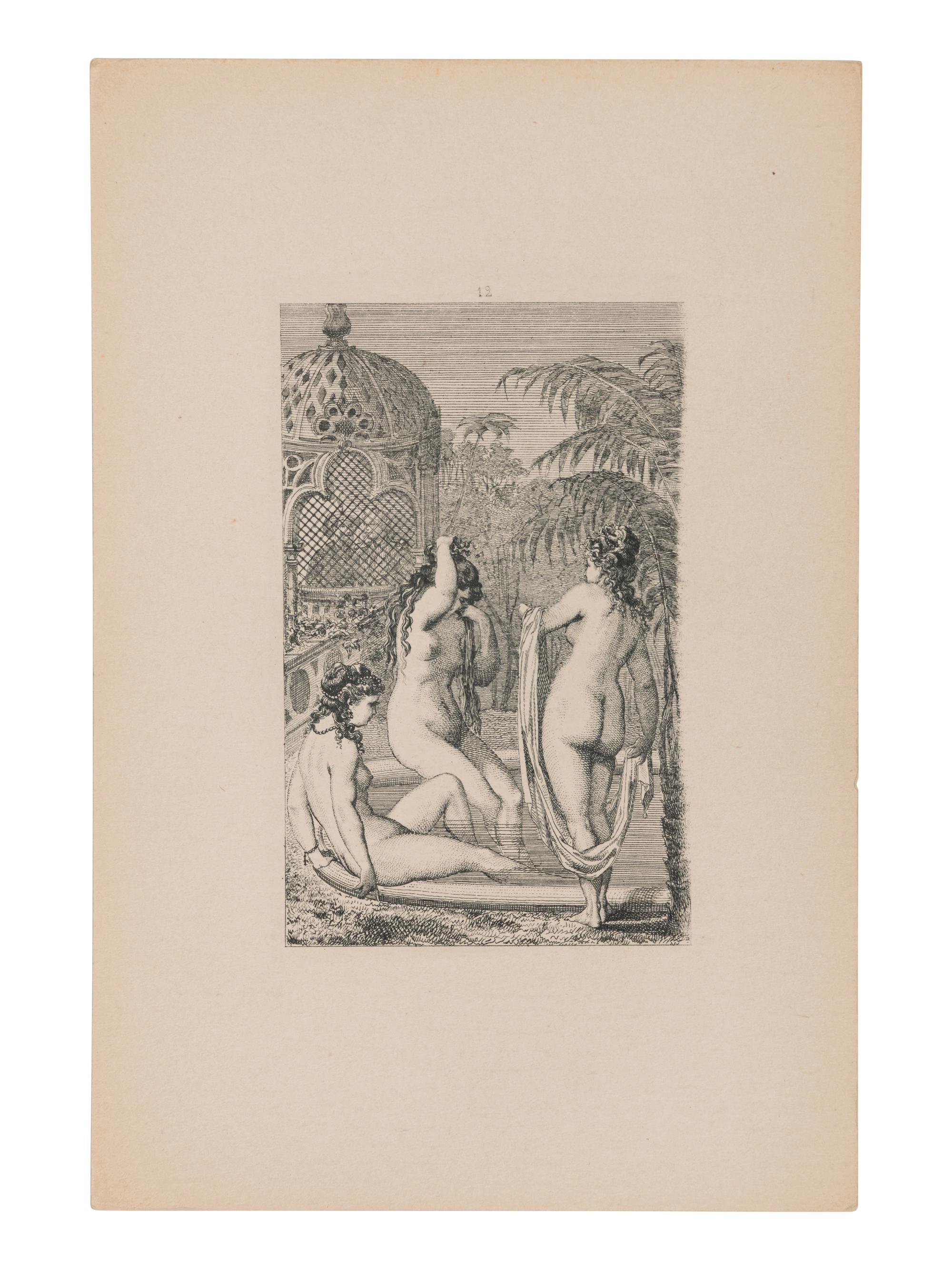 [ILLUSTRATION ART] -- [CHAUVET, Jules-Adolphe (1828-ca 1906)]. A complete suite of his engravings for "Les Memoires de J. Casanova de Seingalt." [Barraud]: N.p., n.d. [ca 1875].