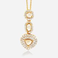 A diamond and gold pendant necklace
