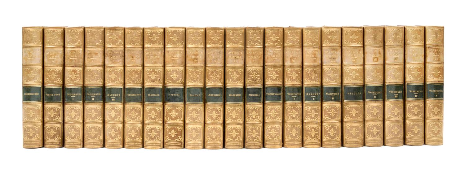 IRVING, WASHINGTON. Works. NY, 1860-64. 21 vols.