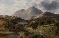 Attributed to Frederick Waters Watts, (British, 1800-1862), Leading the Horsedrawn Wagon