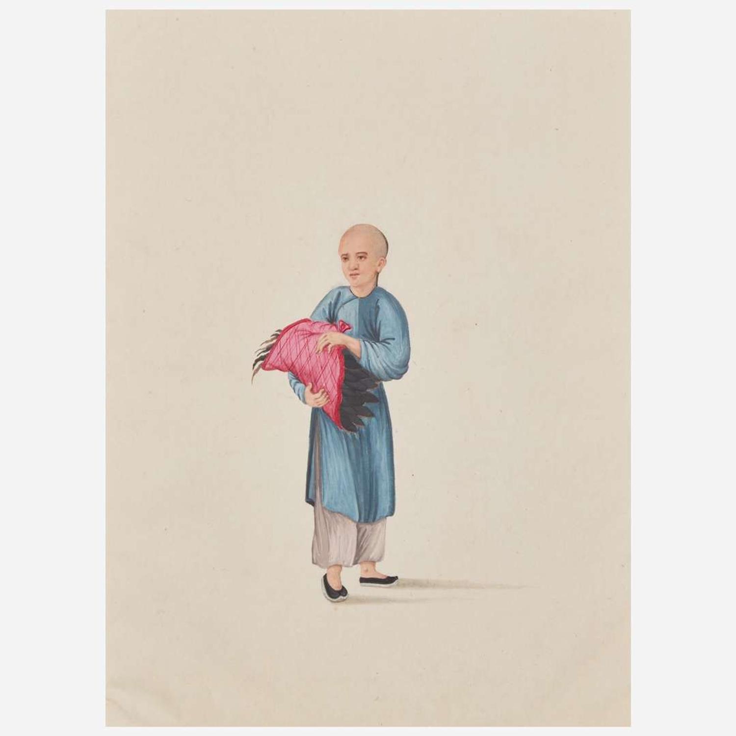 Chinese School 19th century Group of Thirteen Works Depicting Chinese Occupations