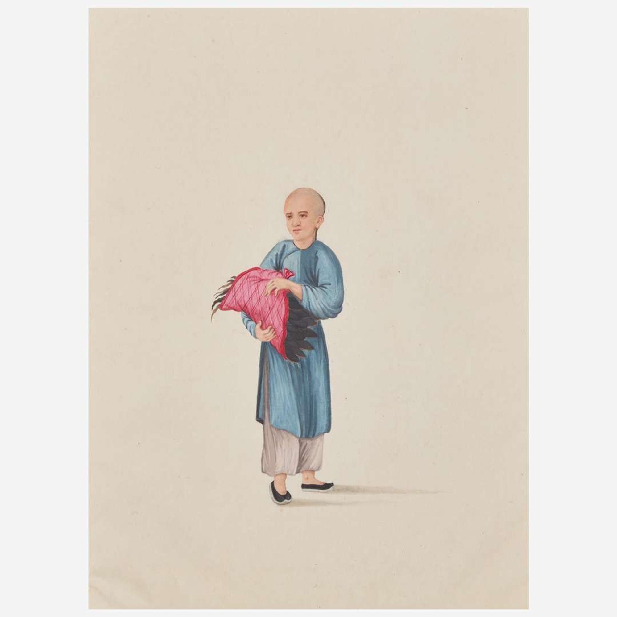 Chinese School 19th century Group of Thirteen Works Depicting Chinese Occupations