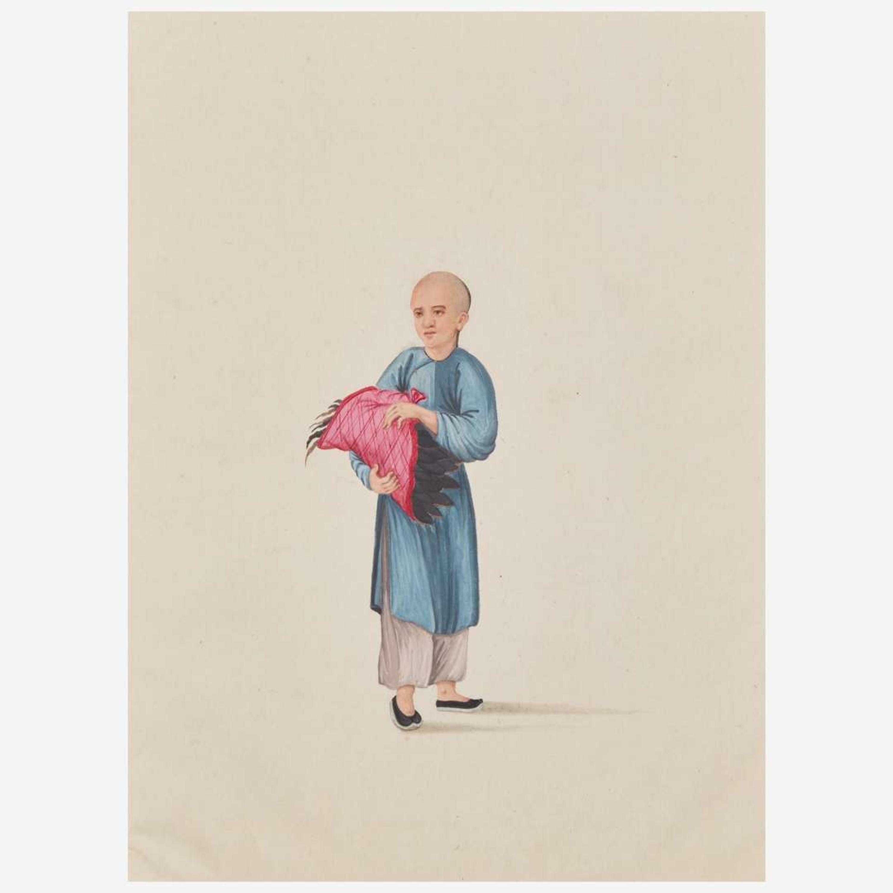 Chinese School 19th century Group of Thirteen Works Depicting Chinese Occupations
