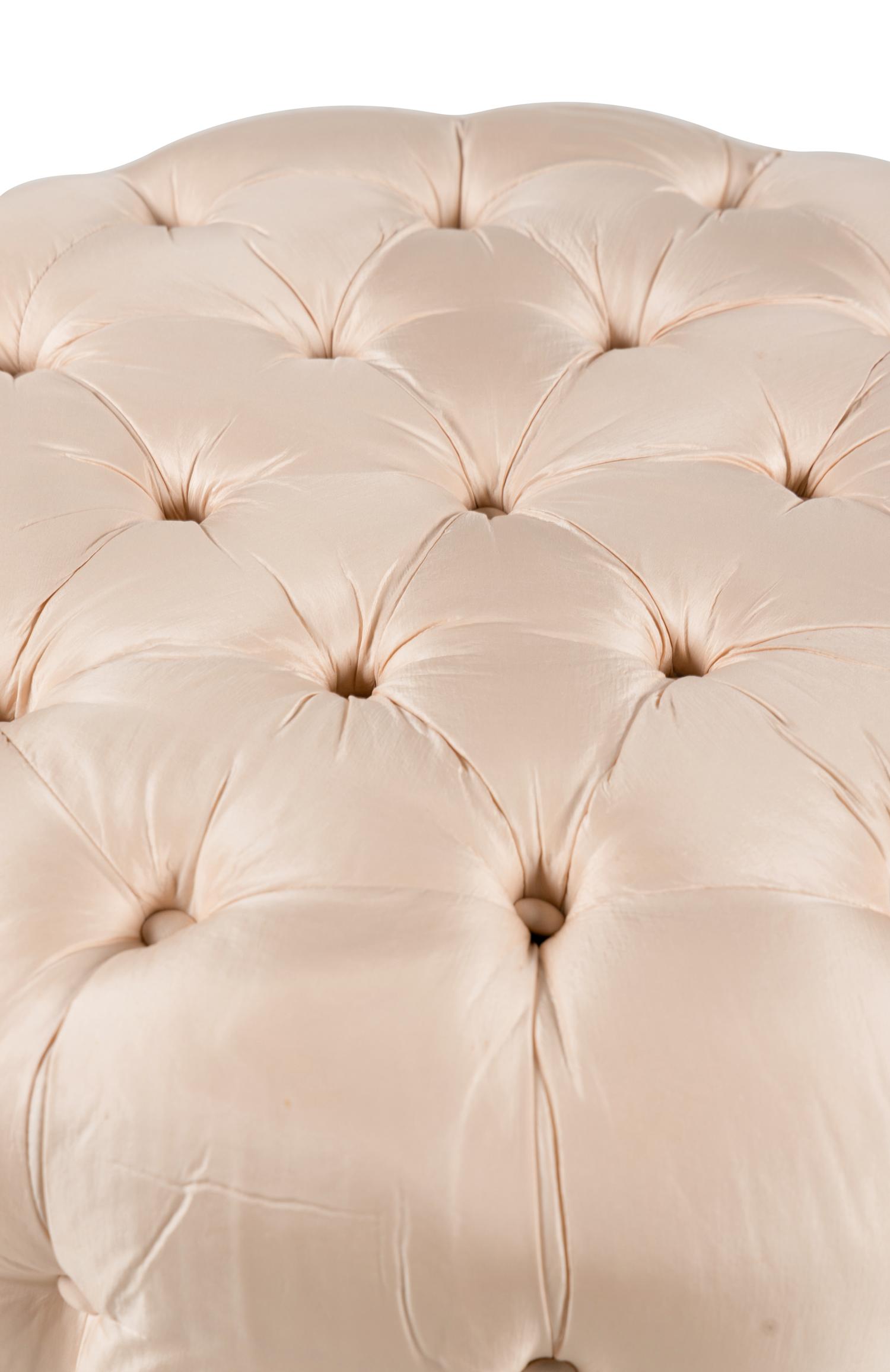 A John Boone Annaliese Button-Tufted Ottoman