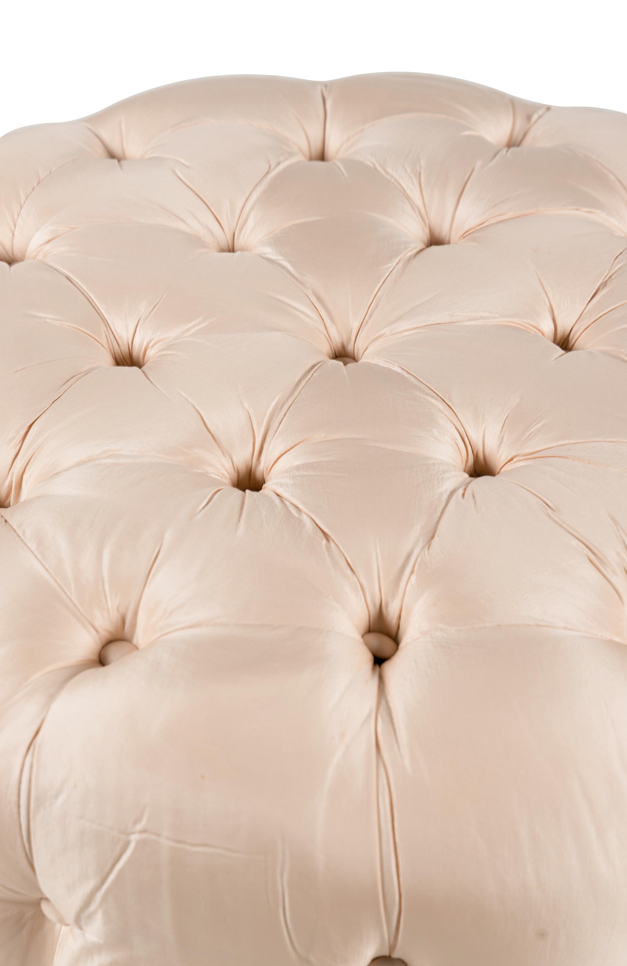 A John Boone Annaliese Button-Tufted Ottoman