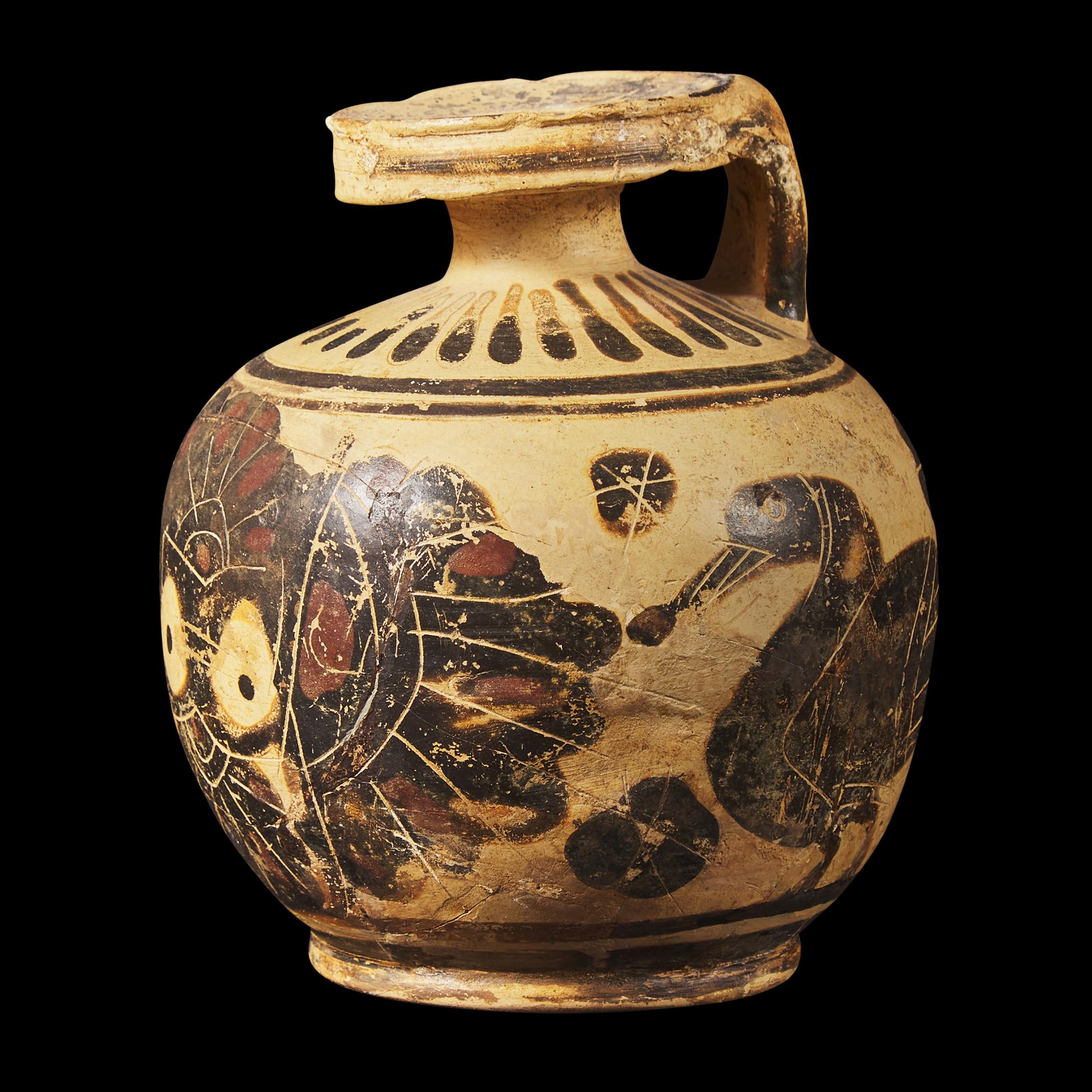 A Corinthian Black-Figured Aryballos