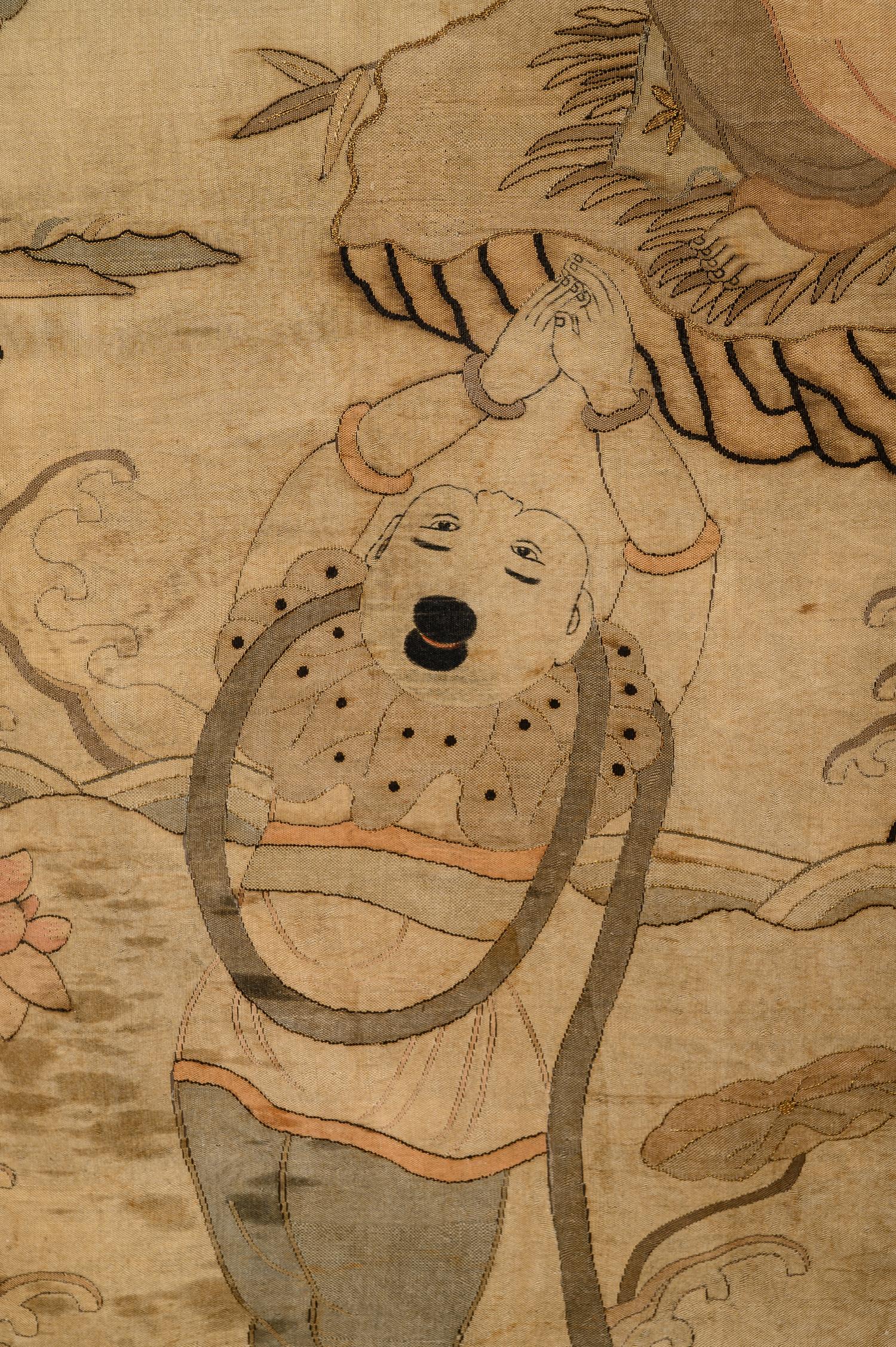 A Kesi Woven Silk 'Guanyin' Panel