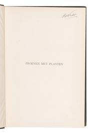 [DE VRIES, Hugo (1848-1935)]. An extensive archive including signed pamphlets and personally owned works related to the life and work of Hugo de Vries ca late 19th and early 20th centuries.