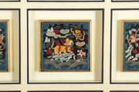 Three Chinese Embroidered Silk Panels