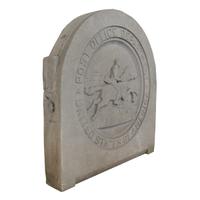 A Carved Limestone Roundel from a Chicago, IL. Post Office Building 37" W x 6" D x 39.5" H — United States, 20th Century