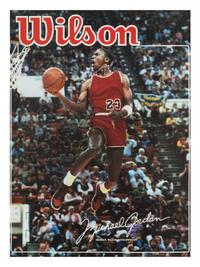 A Large Vintage Michael Jordan Wilson Sporting Goods Advertising Poster / Display,