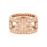 BULGARI, ROSE GOLD AND DIAMOND 'PARENTESI' RING