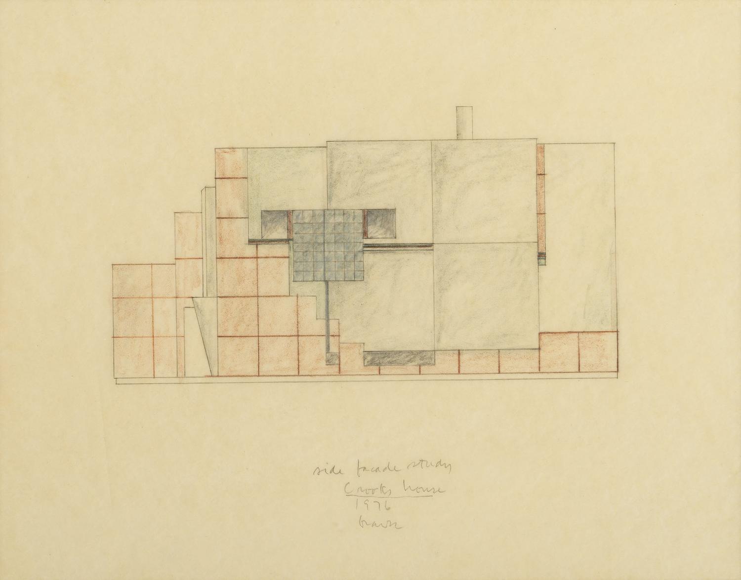 Group of 8 Architectural Drawings from The Crooks' House, 1976