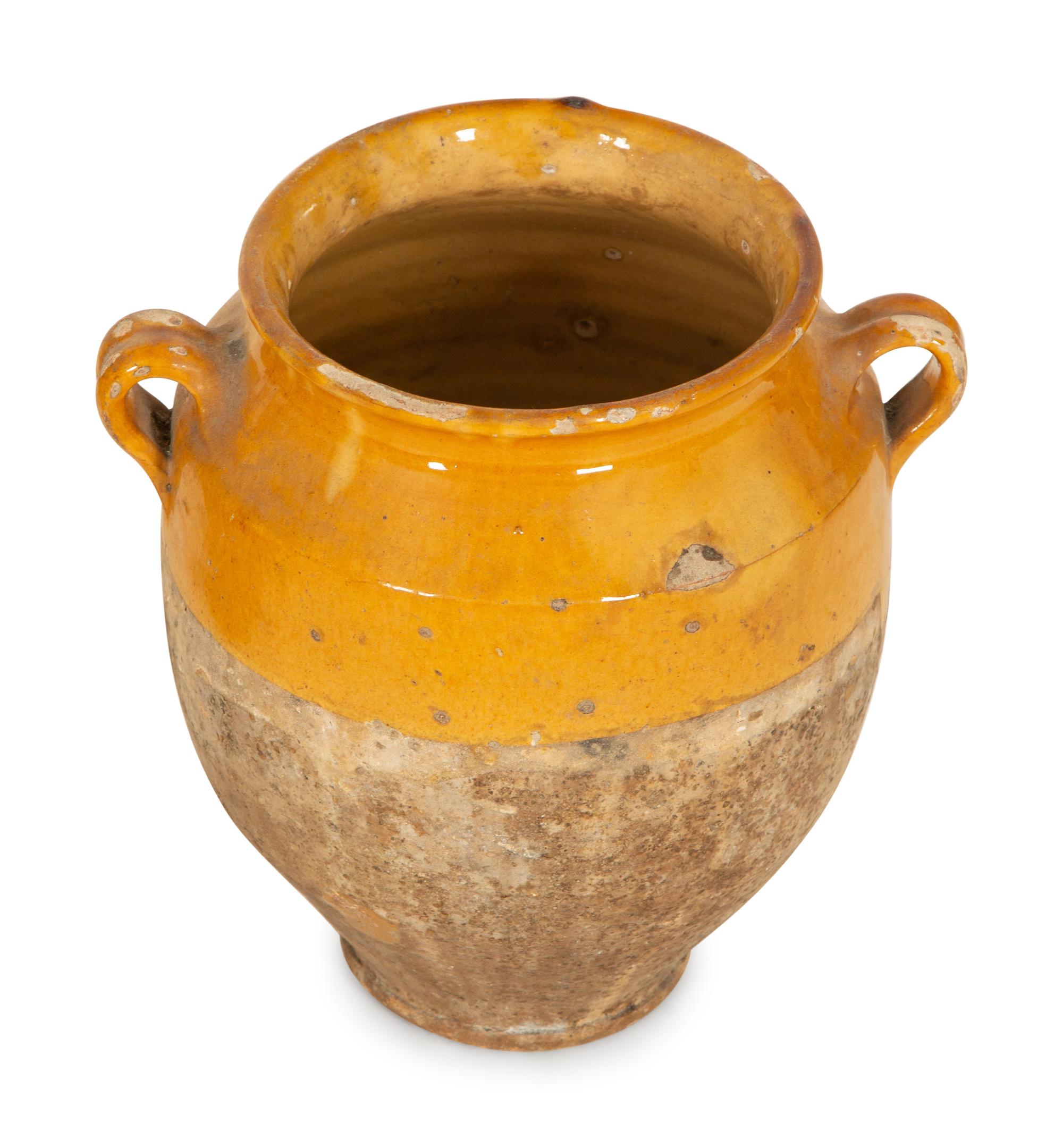 Three Partially Glazed Terra Cotta Olive Jars — 20th Century