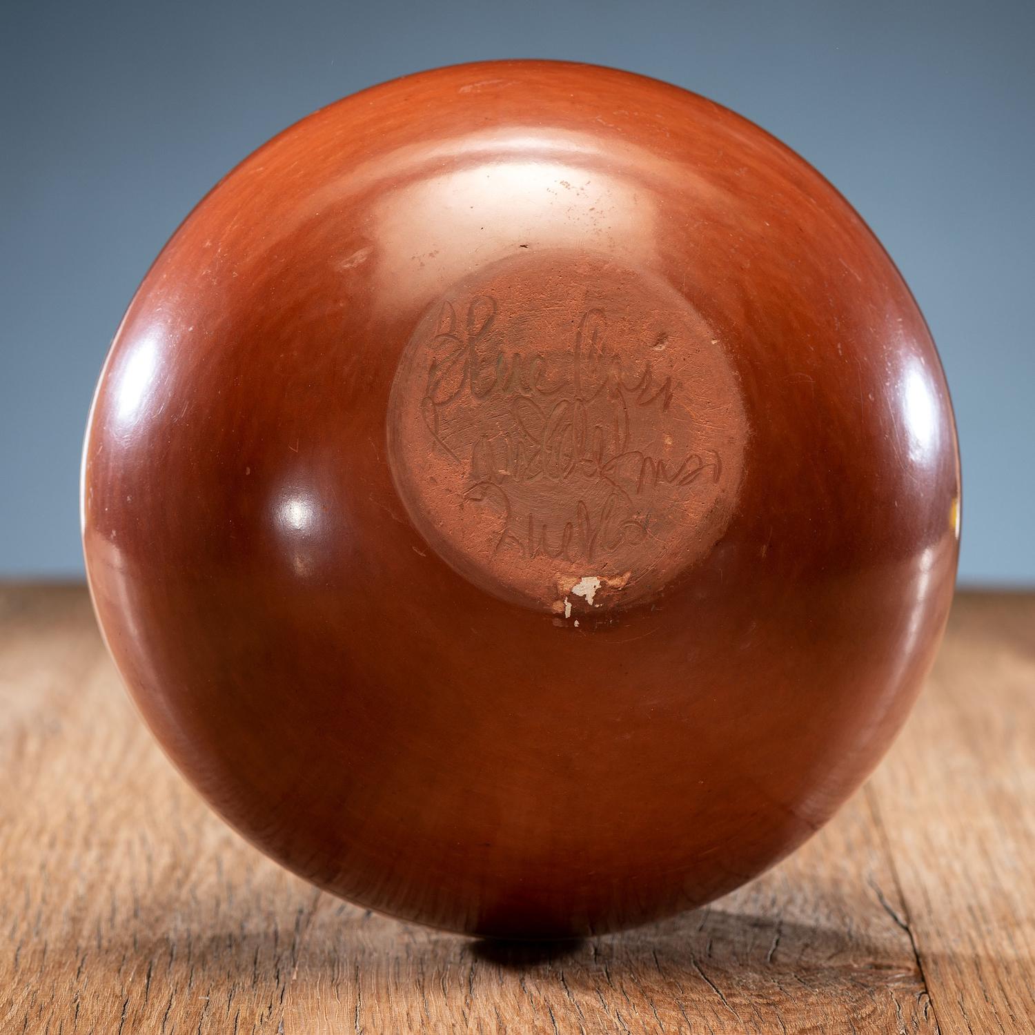 Crucita Calabaza, Blue Corn (1921-1999) Redware Pottery Jar
