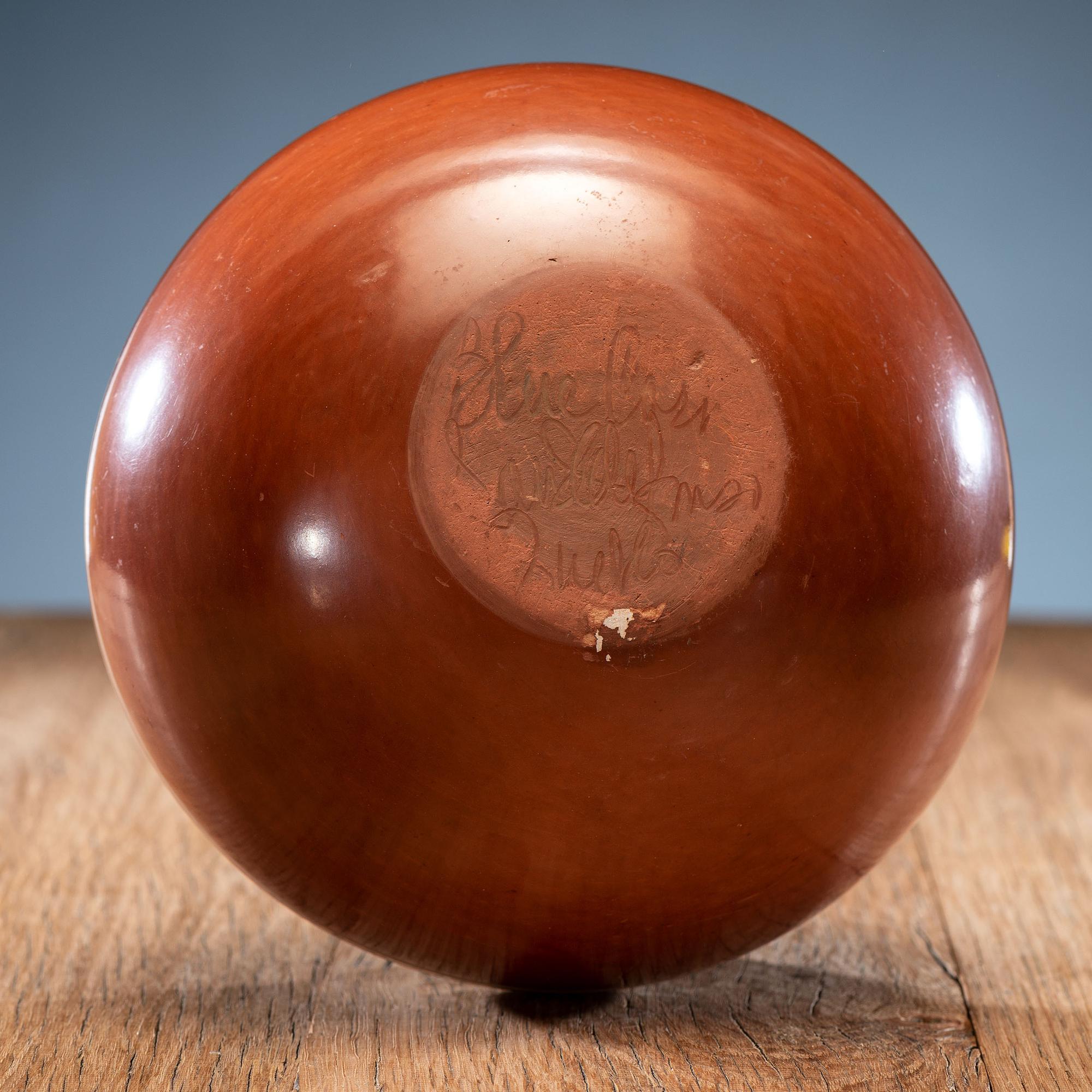 Crucita Calabaza, Blue Corn (1921-1999) Redware Pottery Jar