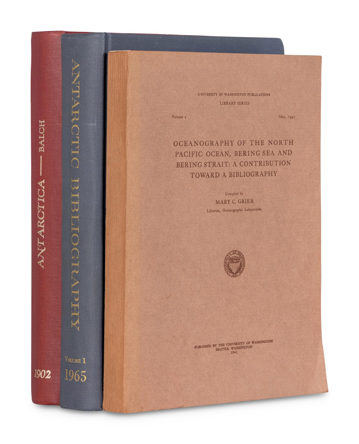 [POLAR BIBLIOGRAPHY, EXPLORATION, & REFERENCE]. A group of 9 works, including: