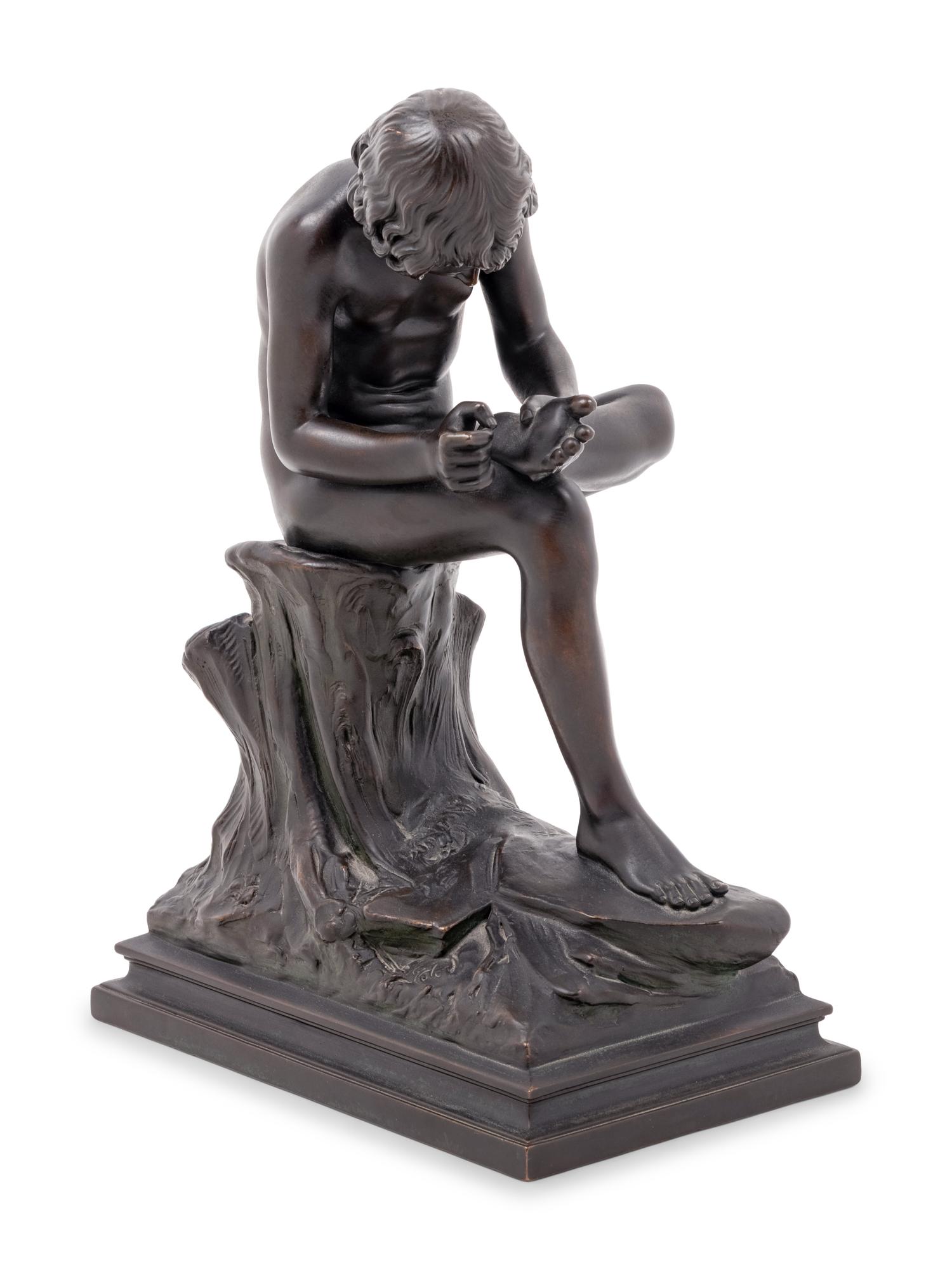A Grand Tour Bronze Model of the Spinario