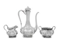 An American Silver Three-Piece Coffee Service