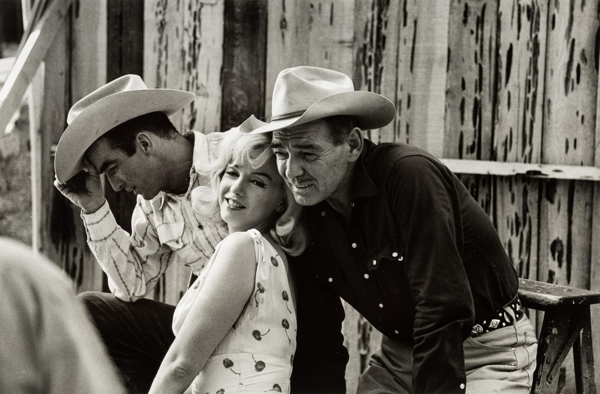 Ernst Haas (1921-1986) Marilyn Monroe, Clark Gable and Montgomery Clift (on the set of "The Misfits,") Nevada, 1960