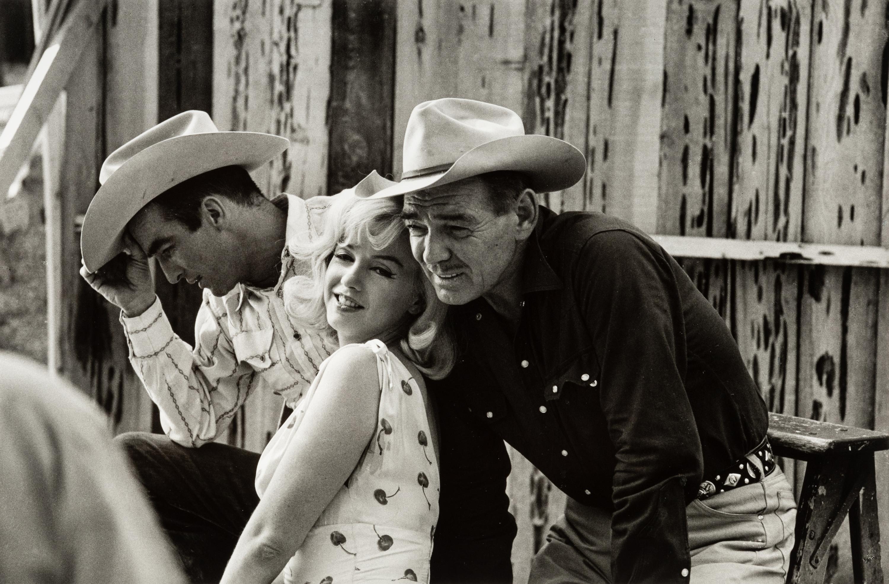 Ernst Haas (1921-1986) Marilyn Monroe, Clark Gable and Montgomery Clift (on the set of "The Misfits,") Nevada, 1960