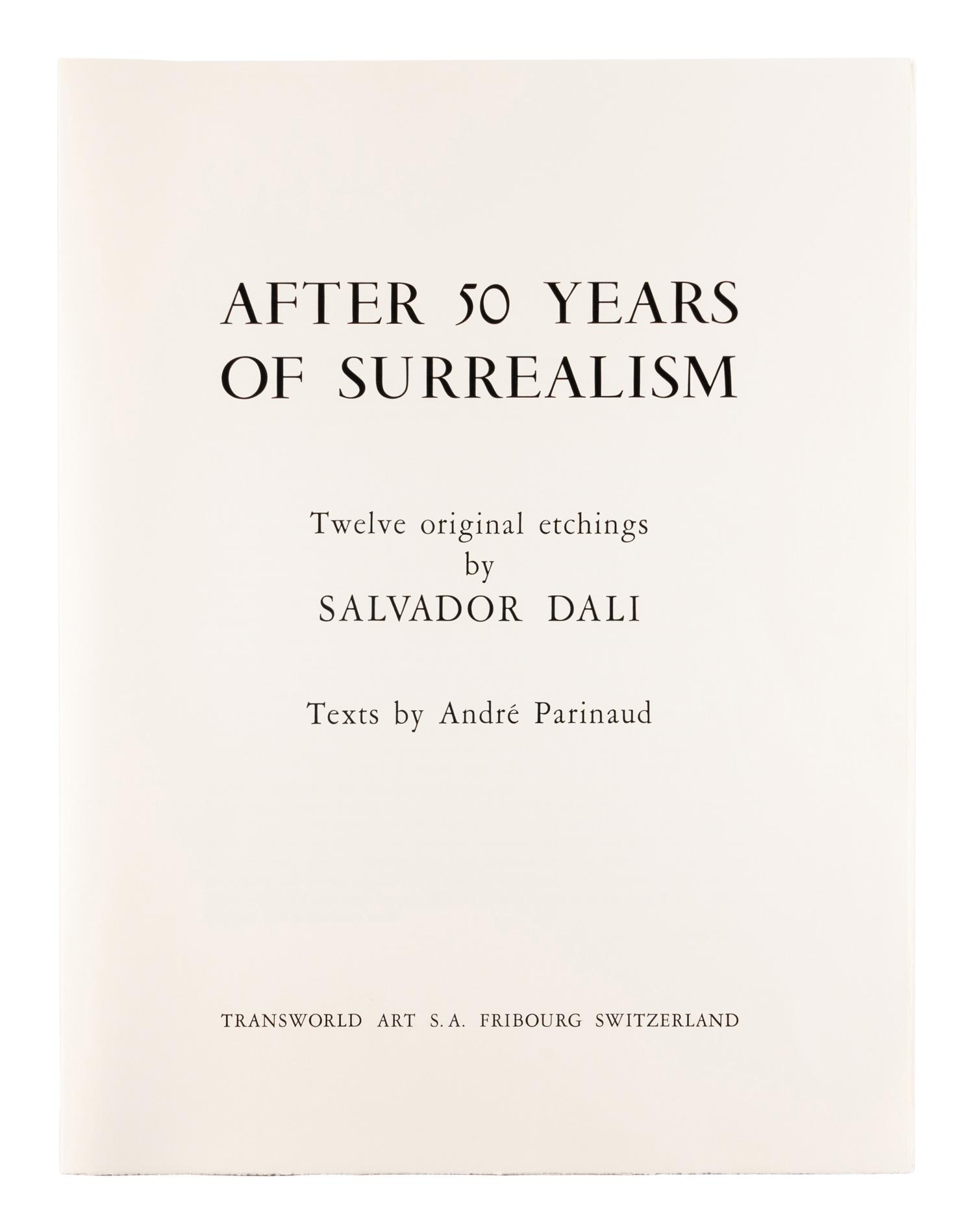 After 50 Years of Surrealism (complete portfolio of 12 with text and justification pages and portfolio case), 1974